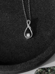Infinity Necklace Silver & Rhodium Plated